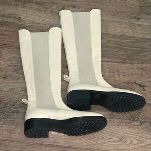 Aeyde Blanca 40mm Round Toe Leather Knee High Boots
